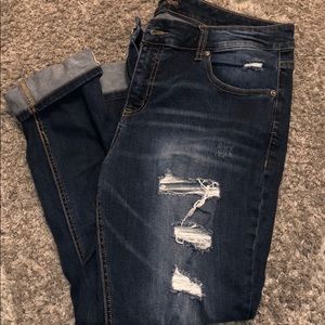 Dark Distressed Jeans